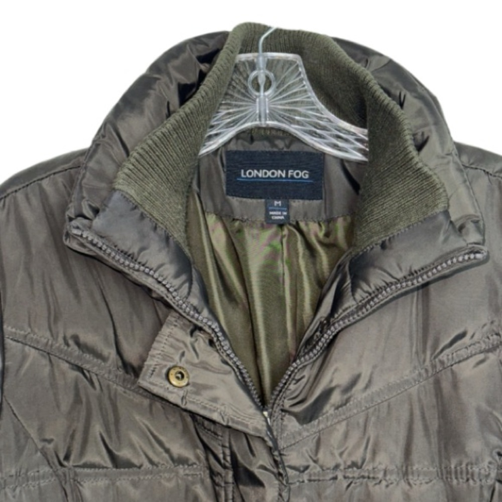 London Fog Women’s Green Down Puffer Jacket Olive Green Sz Medium Gorpcore Warm - Picture 4 of 12